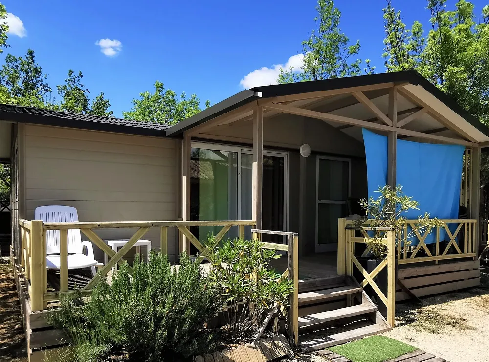 Location - Chalet Gitotel 37M² - 3 Chambres - Camping l'Oasis des Garrigues