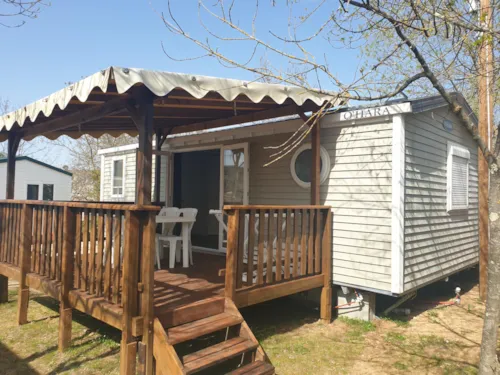 Huuraccommodatie(s) - Stacaravan Confort (Van De Eigenaar) - 28M² - 2 Slaapkamers (Jaar 2013) - image n°1 - Camping l'Oasis des Garrigues