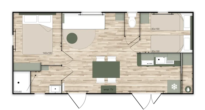 Mobil Home Grand Confort 33M² - 2 Chambres