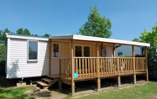 Huuraccommodatie(s) - Stacaravan Confort - 32M² - 3 Slaapkamers - image n°5 - Camping l'Oasis des Garrigues