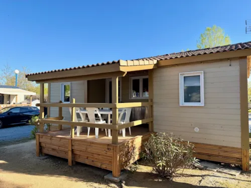 Mietunterkunft - Hütte Campanule 35M² - 3 Zimmer - image n°6 - Camping l'Oasis des Garrigues