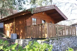 Locatif - Chalet bois avec terrasse + climatisation +TV - 20m2 - Domaine des BLACHAS