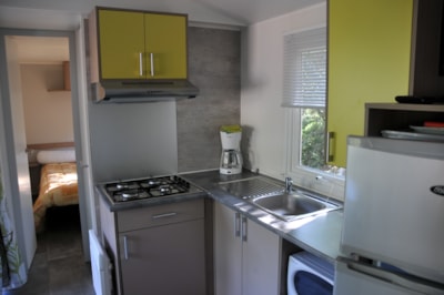 Mobilhome 4 - with terrace + air-conditioning + TV - 31m²