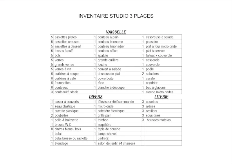 Studio 3 Places Avec Balcon + Climatisation + Tv 20 M2