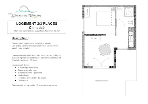 Location - Logement Climatisé (234) - image n°4 - Domaine des BLACHAS