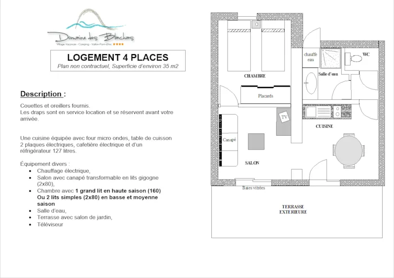 Rieusset - Logement En Rez-De-Chaussée Avec Terrasse +Tv - 35M2