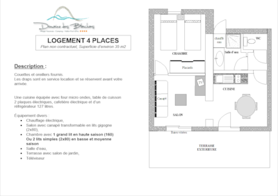 Rieusset - First floor apartment with terrace +TV - 35m2