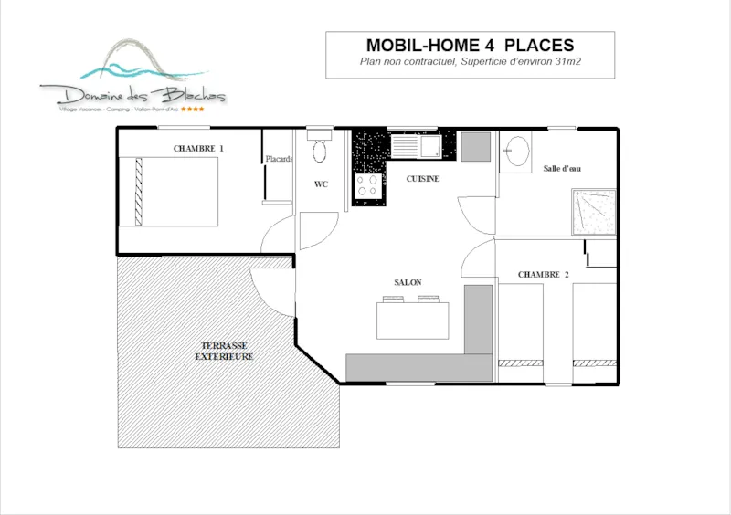 Mobilhome 4 Avec Terrasse + Climatisation + Tv - 31M²