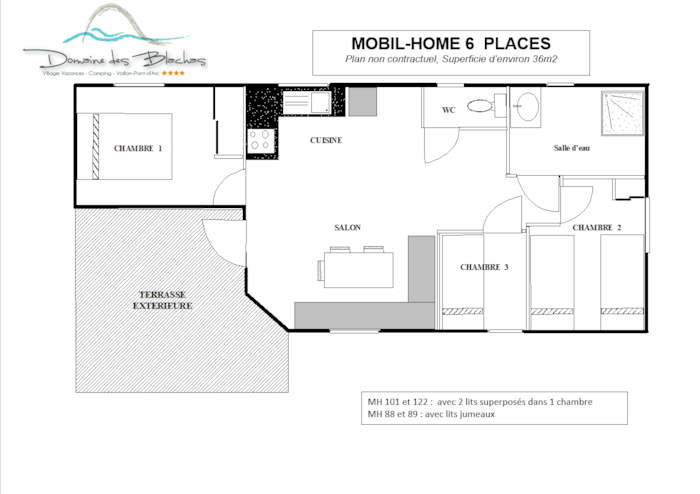 Mobilhome 6 Avec Terrasse + Climatisation + Tv - 36M²
