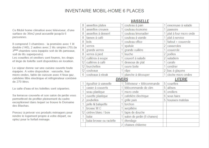 Mobilhome 6 Avec Terrasse + Climatisation + Tv - 36M²