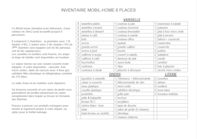 Mobilhome 6 - with terrace + Air-conditioning + TV - 36m²