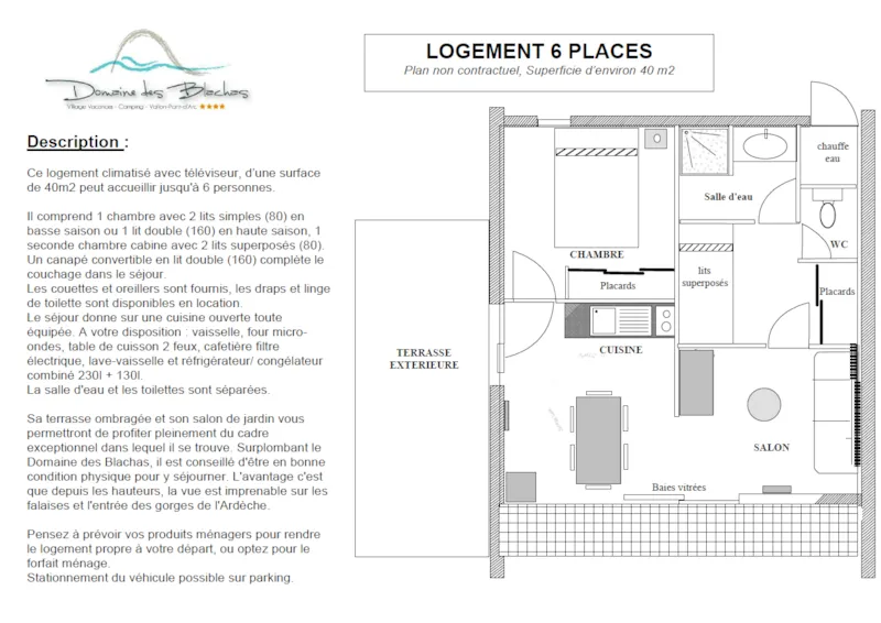 Pavillon 6 Avec Vue - 1 Chambre + 1 Chambre Cabine + Terrasse + Climatisation + Tv - 40M²