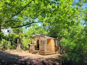 Locatif - Mobilhome 4 - avec terrasse + climatisation + TV - 31m² - Domaine des BLACHAS