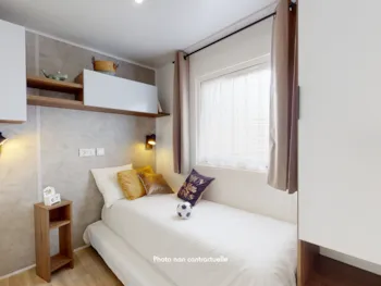 Mietunterkunft - Mobilheim Sérénité 3  Zimmer Premium Mit Klimaanlage - Siblu – Le Lac des Rêves