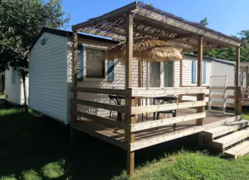 Mietunterkunft - Mobilheim Cottage Clim - Camping Le Mas Sud Ardèche