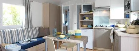 Huuraccommodatie(s) - Stacaravan Océane 27M² - image n°6 - CAMPING LES PLATANES