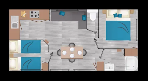 Location - Mobil-Home Savanah 30M² - image n°10 - CAMPING LES PLATANES