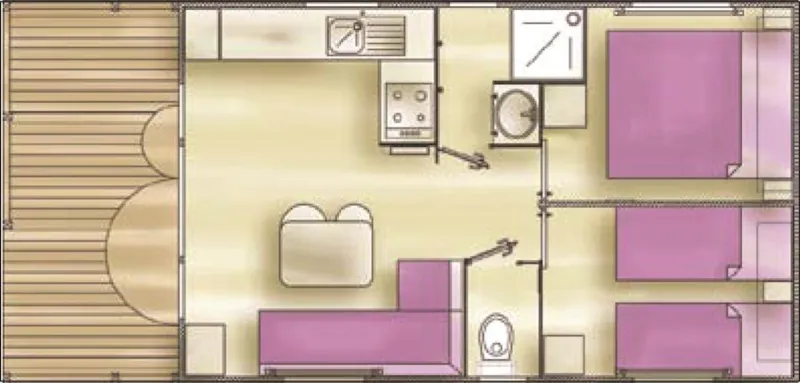 Mobil-Home Méditerrannée 30M²