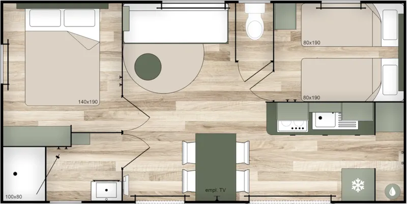 Nouveauté 2026-Mobil-Home - Nest 29 - 2 Chambres