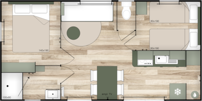 Nouveauté 2026-Mobil-home - Nest 29 - 2 bedrooms