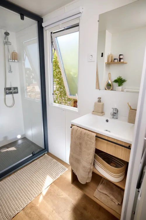 Huuraccommodatie(s) - Stacaravan Nest - 3 Slaapkamers - image n°5 - CAMPING LES PLATANES