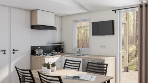 Huuraccommodatie(s) - Stacaravan Nest - 3 Slaapkamers - image n°8 - CAMPING LES PLATANES