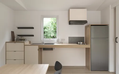 Huuraccommodatie(s) - Stacaravan Nest 35-2 Aangepast Voor Mensen Met Beperkte Mobiliteit - image n°5 - CAMPING LES PLATANES
