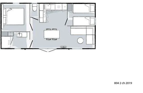 Mietunterkunft - Mobilheim Premium Klimatisiert Tv 30M² - 2 Zimmer - image n°3 - Camping Lou Rouchetou