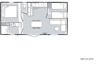 Mobile-home Premium air-conditioned TV 30 m² - 2 bedrooms