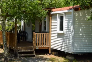 Locatif - Mobilheim komfort Plus klimatisiert TV 31 m² - 3 Zimmer - Camping Lou Rouchetou