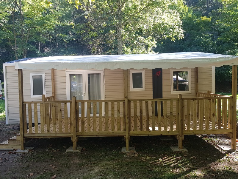 Location - Mobile Home Lodge 3 Chambres - Camping de Retourtour