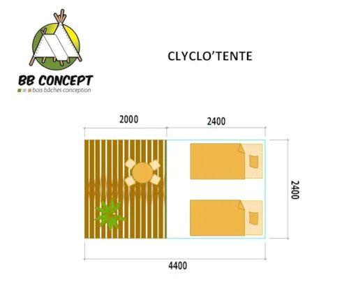 Location - Tente "Safari" - Sans Sanitaires - image n°8 - Camping de Retourtour