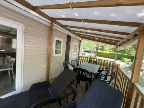 Location - Mobile Home Lodge 3 Chambres - image n°2 - Camping de Retourtour