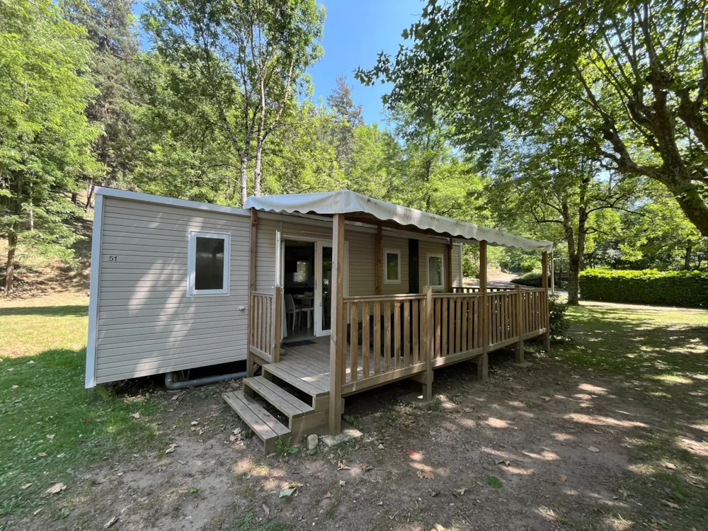 Location - Mobile Home Lodge 3 Chambres - Camping de Retourtour