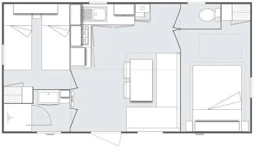 Mietunterkunft - Mobilheim Standard - image n°9 - Camping Le Chauvieux