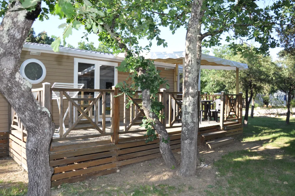 Location - Cottage "Laurier Climatisation" - 3 Chambres - Gamme Confort + - image n°1 - Camping L'Ombrage