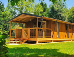 Accommodation - Eco'lodge 32M² (2 Bedrooms) 4/6 People + Covered Terrace - Camping du Lac de Saint Cyr
