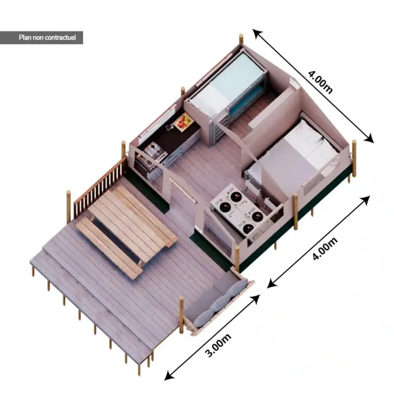 Cabane Sur Pilotis (4 Personnes)