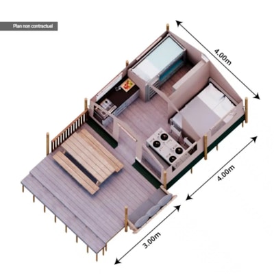 2-bedroom cabin - without bathroom — 3