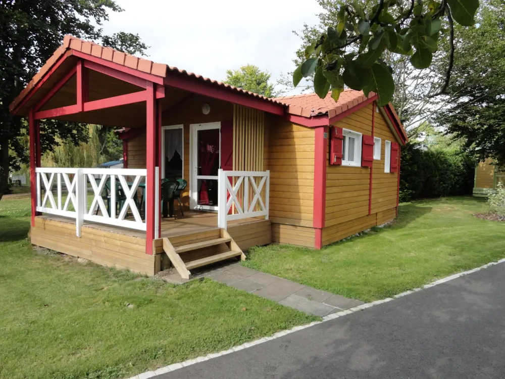 Location - Chalet Confort 35 M² (2 Chambres) + Terrasse Couverte - Flower Camping Les Bouleaux