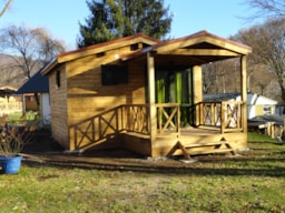 Accommodation - Chalet Comfort+ 24 M² (2 Bedrooms) + Covered Terrace - Flower Camping Les Bouleaux