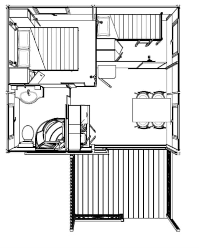 Chalet TRADITIONNEL 24 m² (2 bedrooms) + terrace