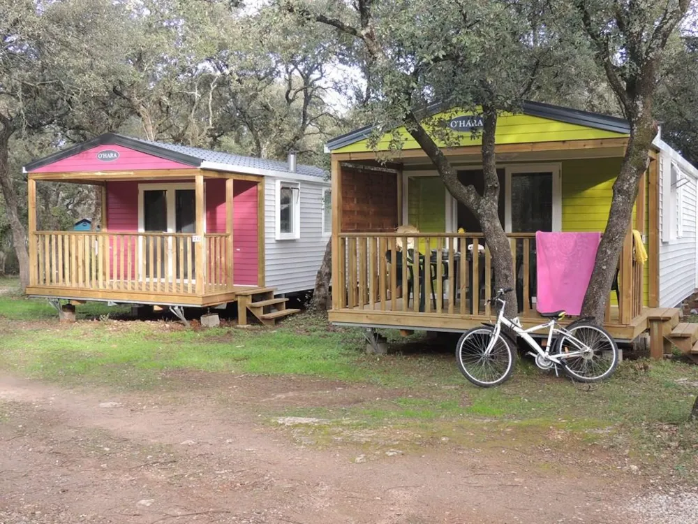 Location - Mobil-Home Confort + Evasion 30M² (2 Chambres) - Terrasse Couverte Comprise + Tv + Climatisation - Camping Domaine de Gajan