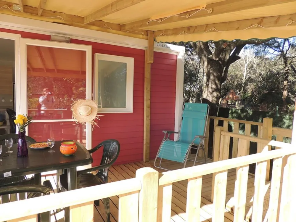 Location - Mobil-Home Confort + Life Pmr 32M²+Tv Incluse (2 Chambres) - Terrasse Couverte  - Clim - Camping Domaine de Gajan