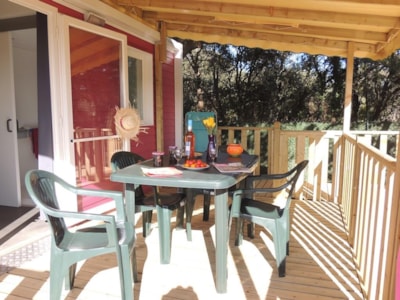 Mobile Home Confort + LIFE Wheelchair access 32m² + TV  (2 bedrooms) - Covered terrace — 8