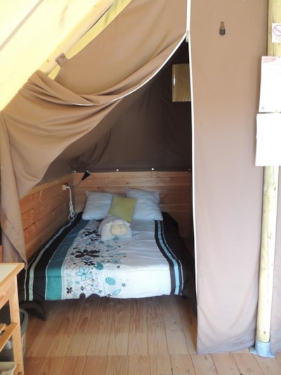 Canvas bungalow Confort SAFARI 20m² (2 Bedrooms - without private facilities) + Half-covered terrace — 5