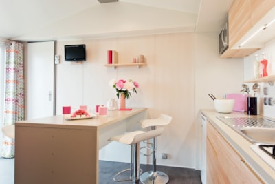 Mobil-home PRESTIGE 33m² (2 Bedrooms - Covered terrace - 2 bathrooms) + TV + Dish washer + Air conditioning — 3