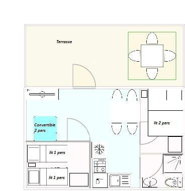 Chalet CONFORT + 27m²(2 bedrooms) air-conditioning / Dishwasher / Television  - sheltered terrace — 5