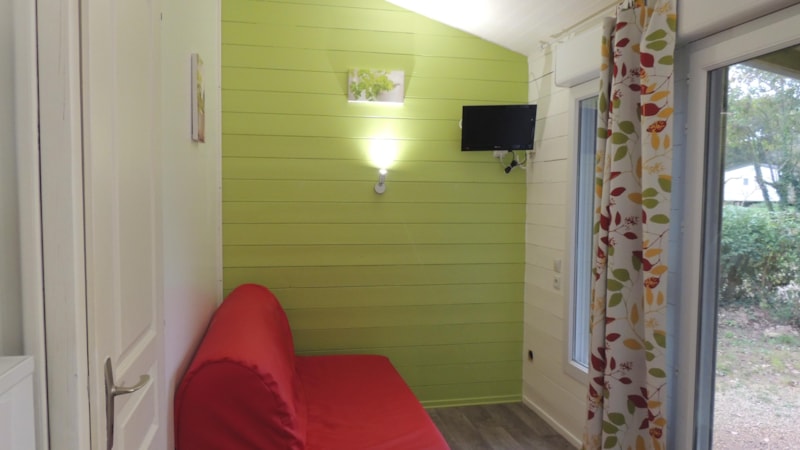 Chalet CONFORT + 27m² climatisé (2 chambres)/ LAVE VAISSELLE / TV  INCLUSE / CLIMATISATION- terrasse couverte