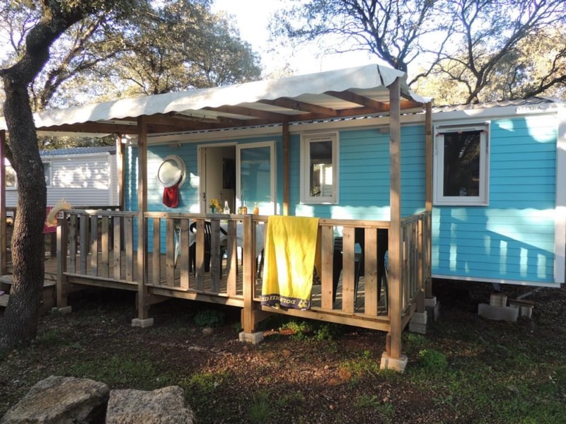 Mobil-home Confort TRIBU 32m² CLIMATISE (3 chambres) - terrasse couverte  TV INCLUSE arv/départ samedi
